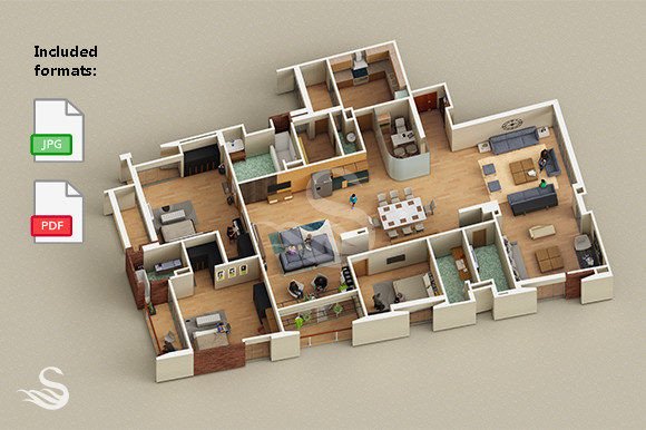 3 Bedroom Apartment Interior Model: A Modern Approach to Living Space Design