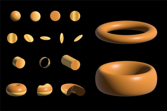 3D Golden Shape Background Design