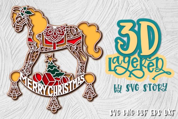 3D Layered Horse Christmas Design SVG: A Creative and Practical Tool for Holiday Projects