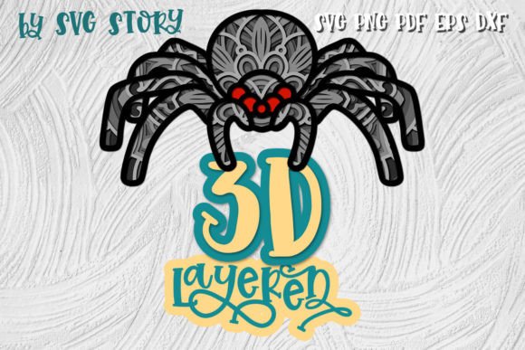 3D Layered Spider Halloween Design SVG: A Creative Solution for Spooky Decor