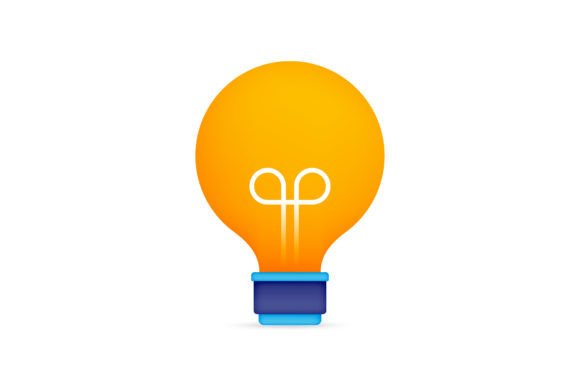 3D Light Bulb for Ideas and Thinking