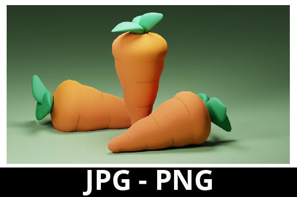 3d Rendered Carrot for Design Project: A Creative Tool for Visual Storytelling