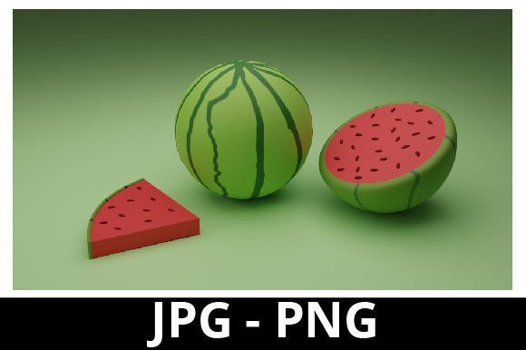 3D Rendered Watermelon for Design Project