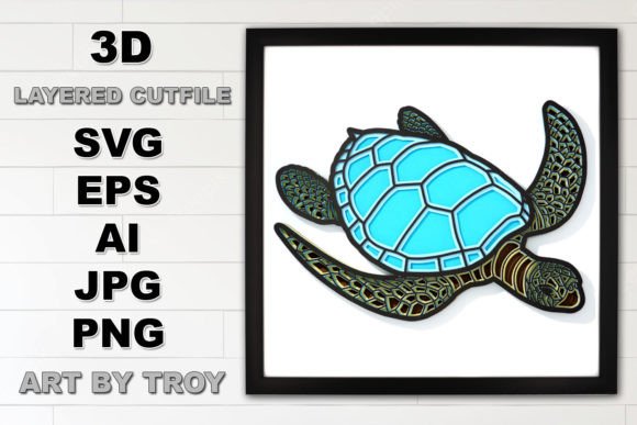 3D Sea Turtle Layered SVG Cut File: A Creative and Practical Resource for Crafters and Designers