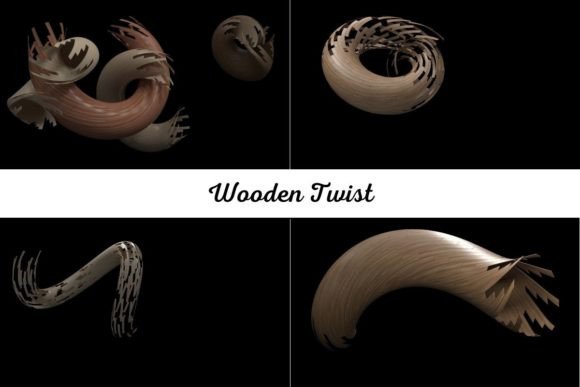 Abstract Wooden Twist: Creative Expression