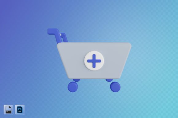 Add to Cart 3D Illustration