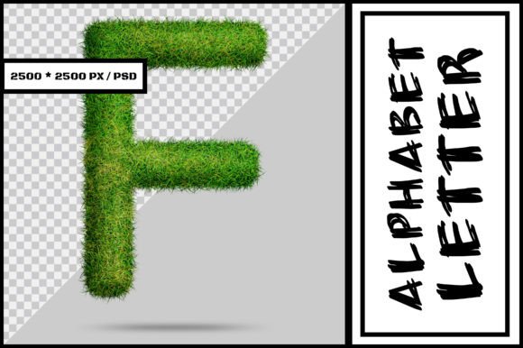 Alphabet Letter F with Grass Style: A Fresh Take on Typography