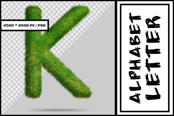 Alphabet Letter K with Grass Style: A Unique Design for Modern Creativity