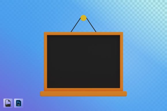 Blackboard 3D Illustration: A New Dimension in Visual Communication