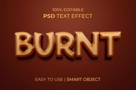 Burnt 3D Text Effect: A Bold Visual Statement