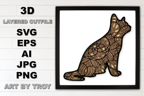 Cat Mandala Layered SVG Cut File: A Creative Tool for Artists and Crafters