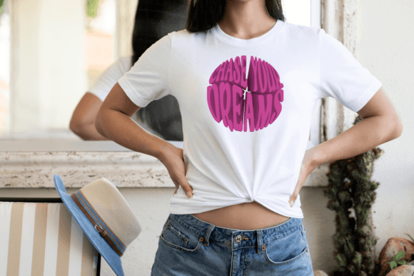 Chase Your Dreams 3D Text T-Shirt Design: A Bold Statement of Ambition