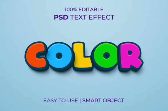Color 3d Text Effect