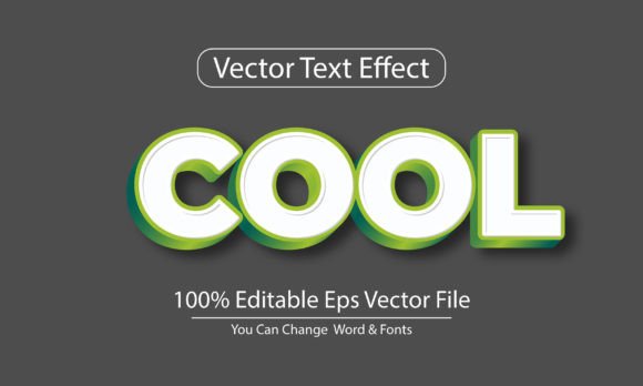 Cool 3d Text Effect Vector Design