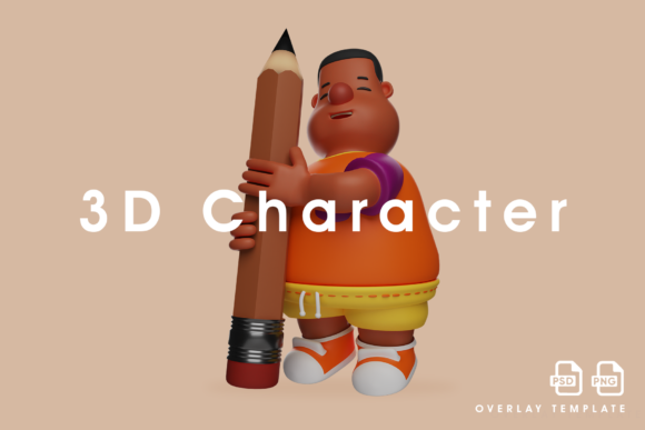 Creating a 3D Big Boy Cartoon Design with Pencil and Digital Tools