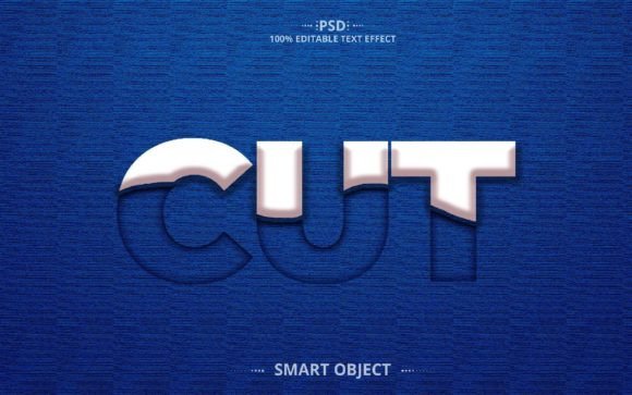 Cut 3D Creative Text Effect Design