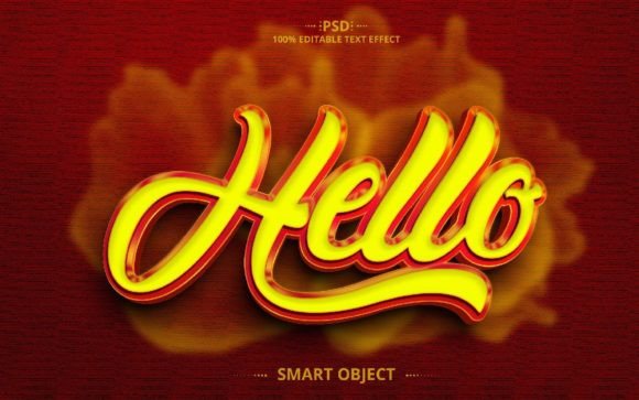 Hello 3D PSD Text Effect Design: A New Era of Visual Creativity