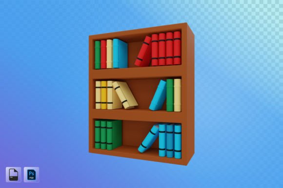 Library 3D Illustration: Enhancing Workflow and Creativity