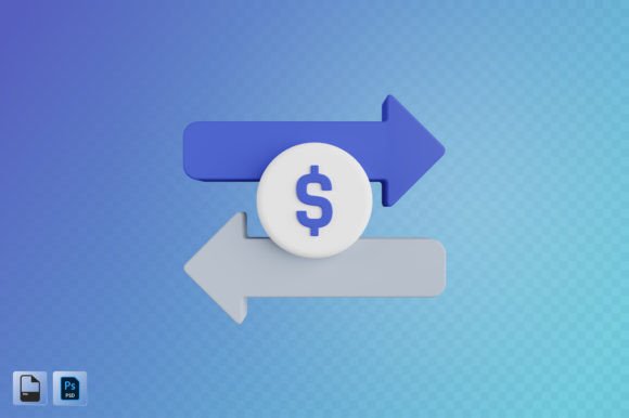 Money Transfer 3D Illustration Explained