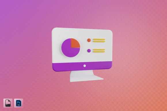 Online Analytics 3D Illustration