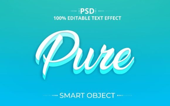 Pure 3D PSD Text Effect Design: Elevating Digital Typography