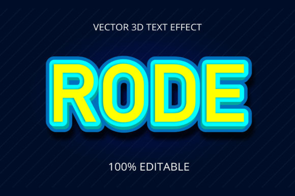 Rode 3D Creative Text Effect Design: Elevating Visual Storytelling