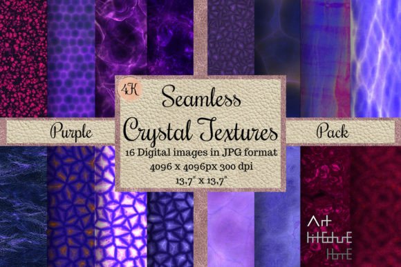Seamless Crystal Textures - Purple Pack: Elevate Your Creative Projects with Elegance and Versatility