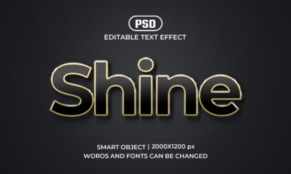 Shine 3D Text Style Effect Design: Elevating Visual Communication