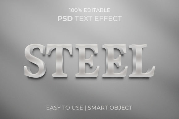 Steel Luxury Style 3D Text Effect: A Modern Design Trend