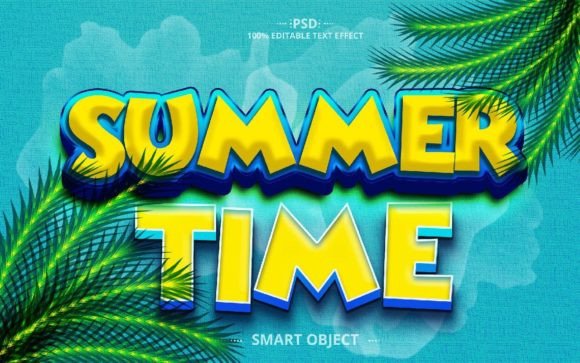 Summer Time 3D PSD Text Effect Design: A Creative Tool for Visual Impact