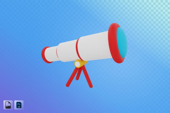 Telescope 3D Illustration Explained