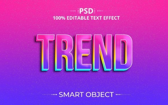 Trend 3D PSD Text Effect Design: Elevating Visual Creativity