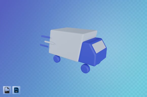 Visualizing the Future of Freight: Truck Shipping 3D Illustration