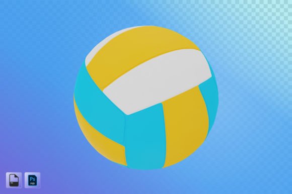 Volleyball 3D Illustration