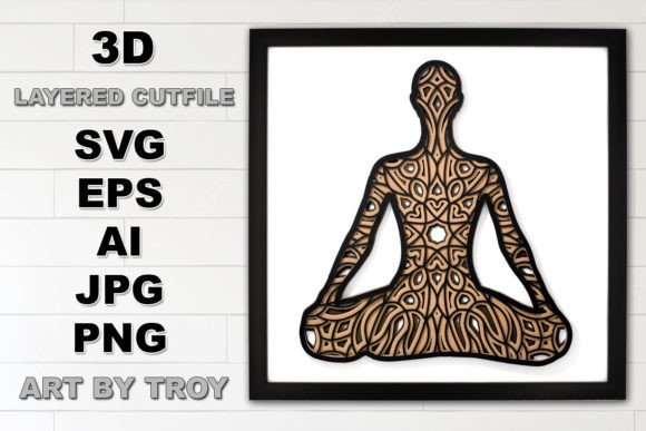 Yoga Meditation Mandala Layered SVG: A Creative Tool for Mind and Design